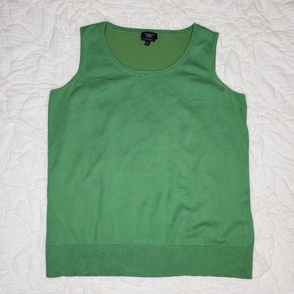 Talbots Green Knit Tank Top
